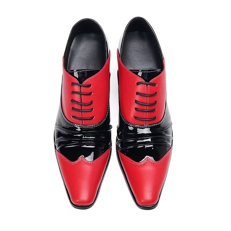 Sapatos Formais Masculinos Sem Cadarço Oxford - Vermelho