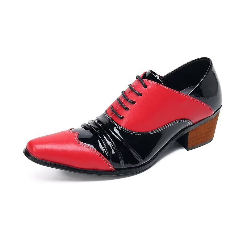 Sapatos Formais Masculinos Sem Cadarço Oxford - Vermelho