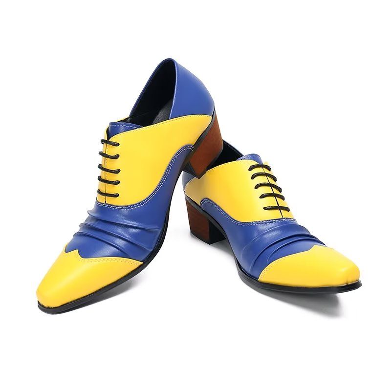 Sapatos Formais Masculinos Sem Cadarço Oxford - Amarelo