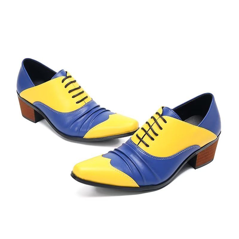 Sapatos Formais Masculinos Sem Cadarço Oxford - Amarelo