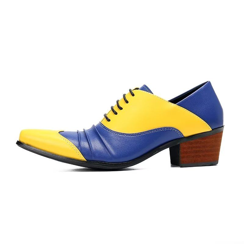 Sapatos Formais Masculinos Sem Cadarço Oxford - Amarelo