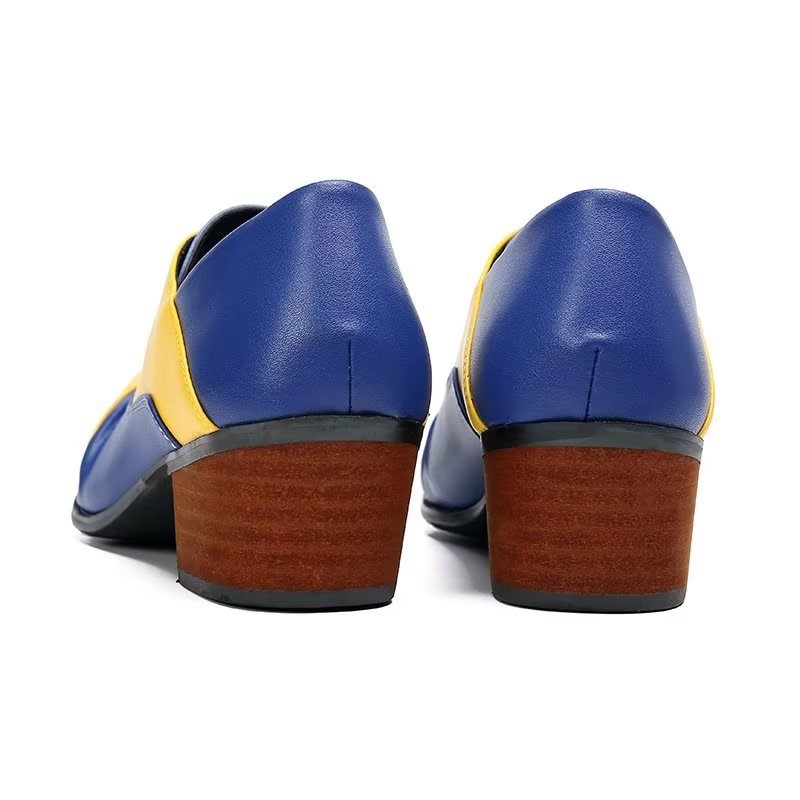 Sapatos Formais Masculinos Sem Cadarço Oxford - Amarelo