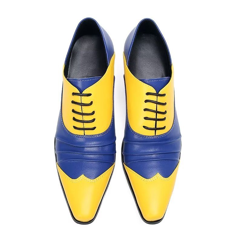 Sapatos Formais Masculinos Sem Cadarço Oxford - Amarelo