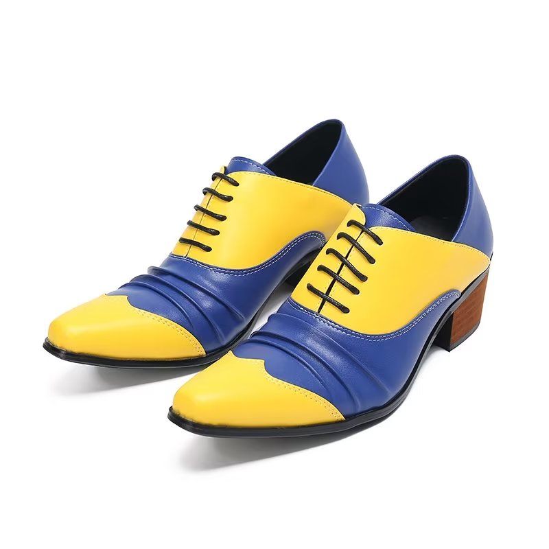 Sapatos Formais Masculinos Sem Cadarço Oxford - Amarelo