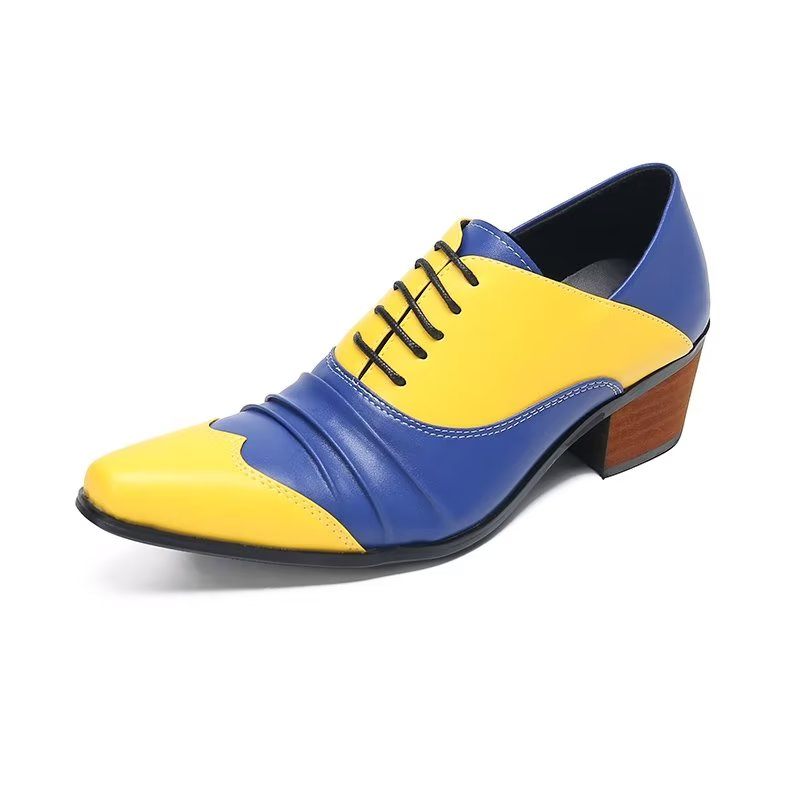 Sapatos Formais Masculinos Sem Cadarço Oxford - Amarelo