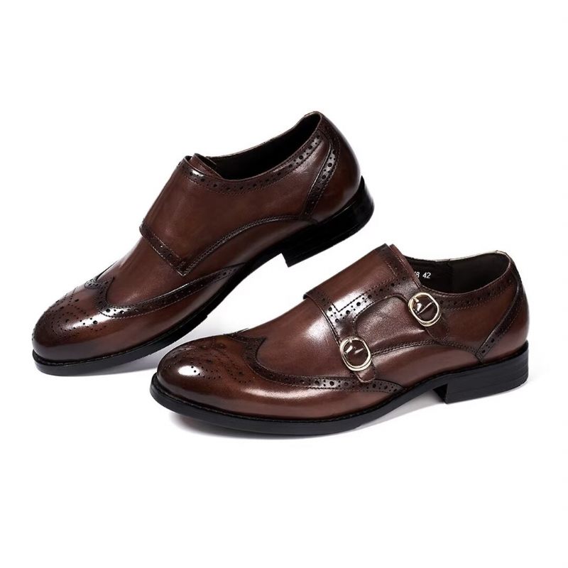 Sapatos Formais Masculinos Sleek Gentleman Slip-on Essentials - Marrom