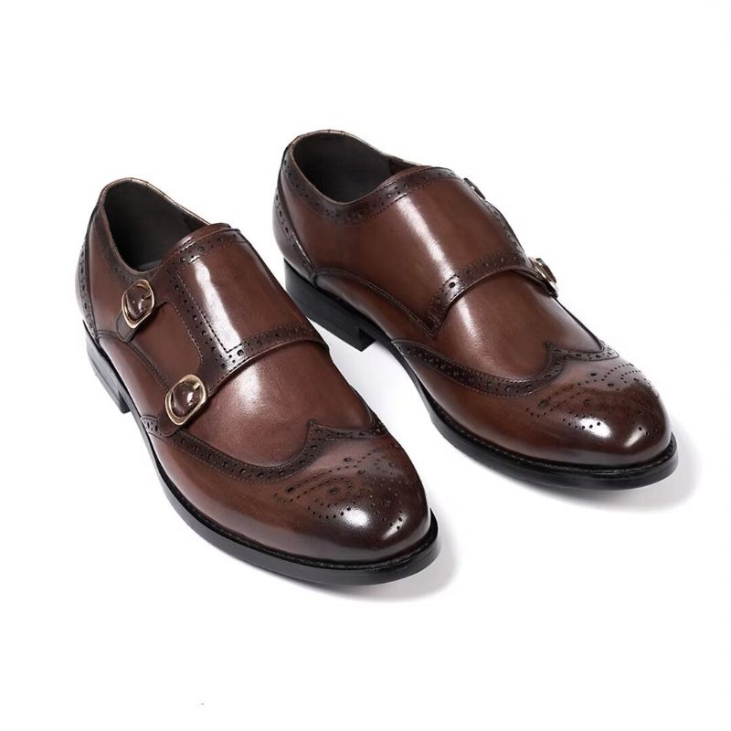 Sapatos Formais Masculinos Sleek Gentleman Slip-on Essentials - Marrom