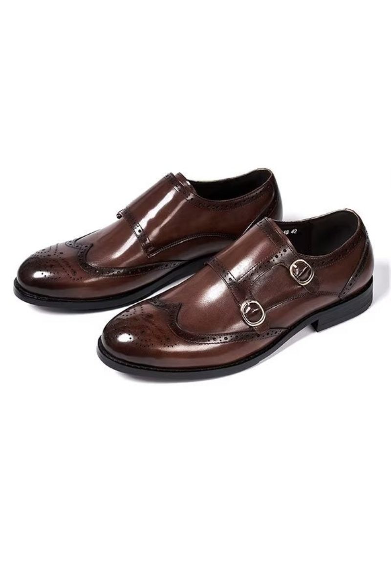 Sapatos Formais Masculinos Sleek Gentleman Slip-on Essentials - Marrom