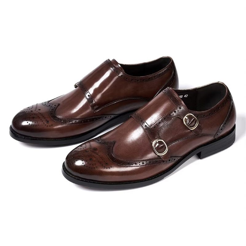 Sapatos Formais Masculinos Sleek Gentleman Slip-on Essentials - Marrom