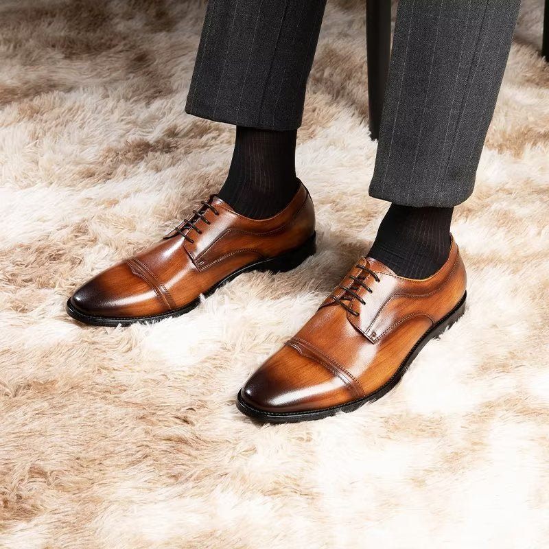 Sapatos Formais Masculinos Sociais Chiques Derbies - Café