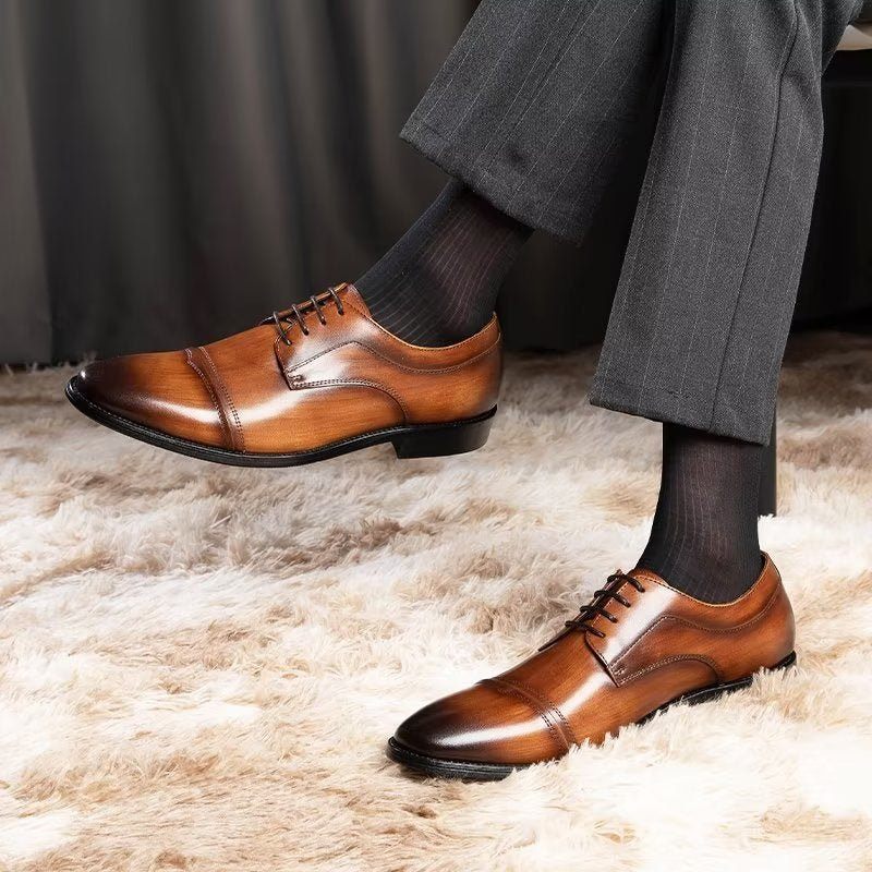 Sapatos Formais Masculinos Sociais Chiques Derbies - Café