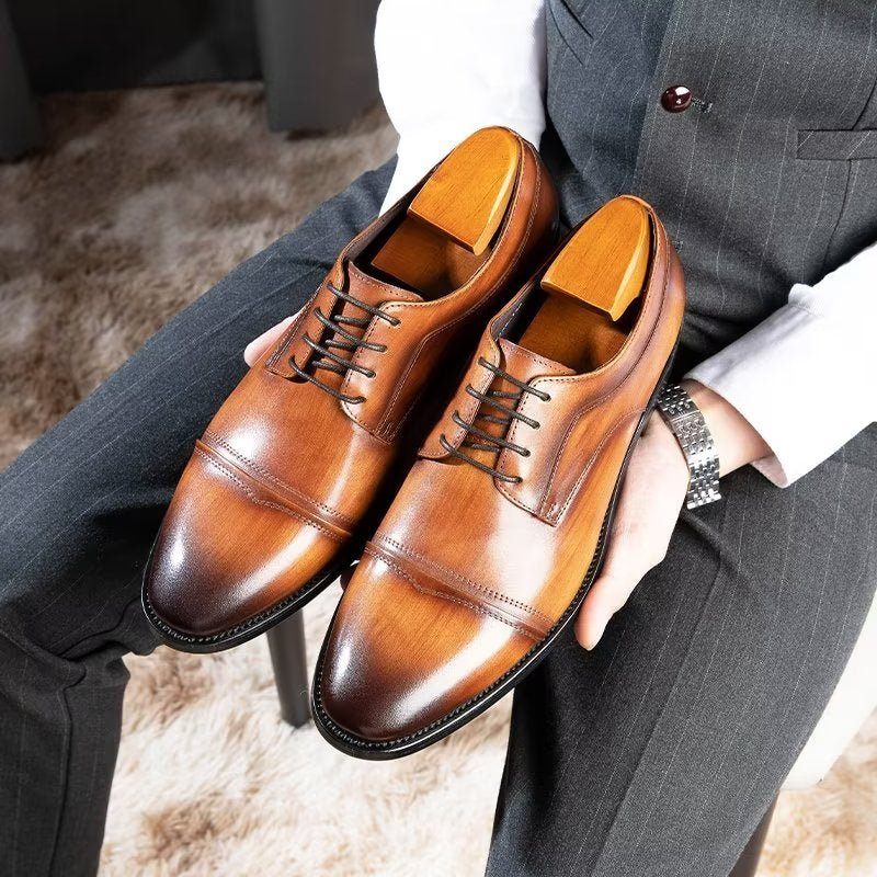 Sapatos Formais Masculinos Sociais Chiques Derbies - Café