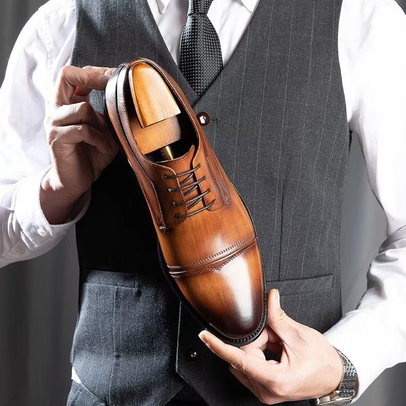 Sapatos Formais Masculinos Sociais Chiques Derbies - Café