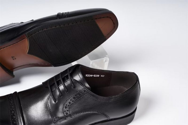 Sapatos Formais Masculinos Sociais Couro Com Apelo Executivo - Preto