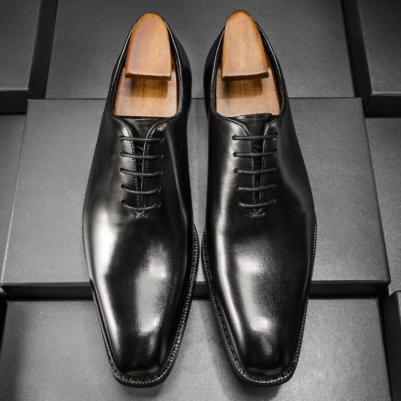 Sapatos Formais Masculinos Sociais Couro Exótico - Preto