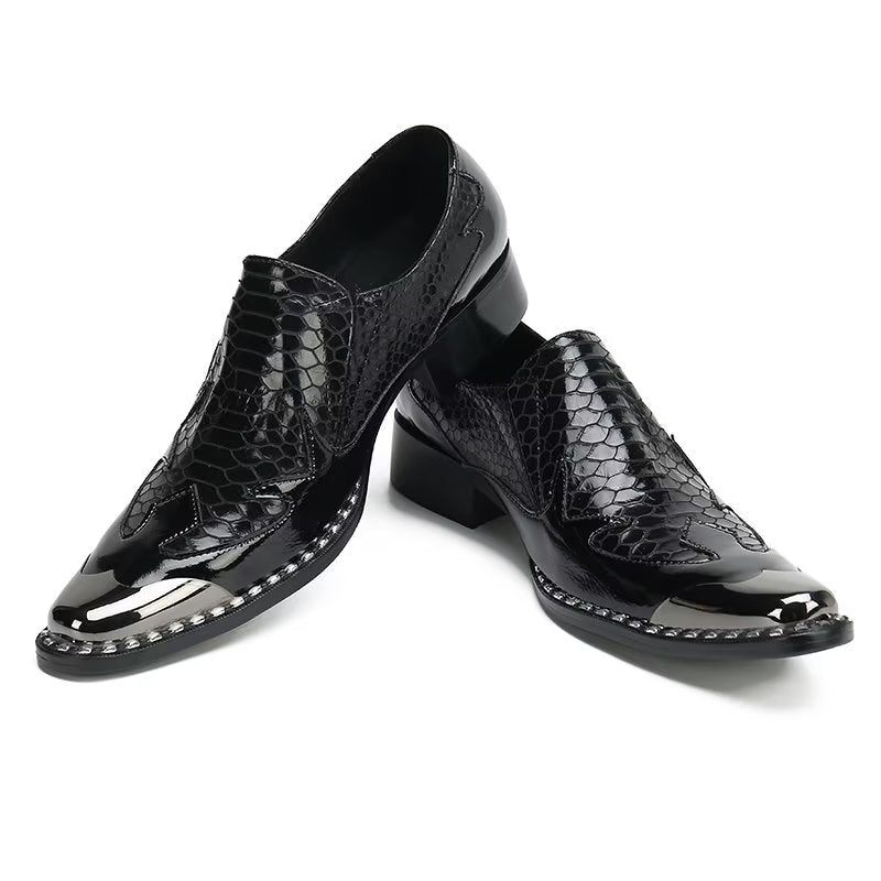 Sapatos Formais Masculinos Sociais Deslizantes - Preto