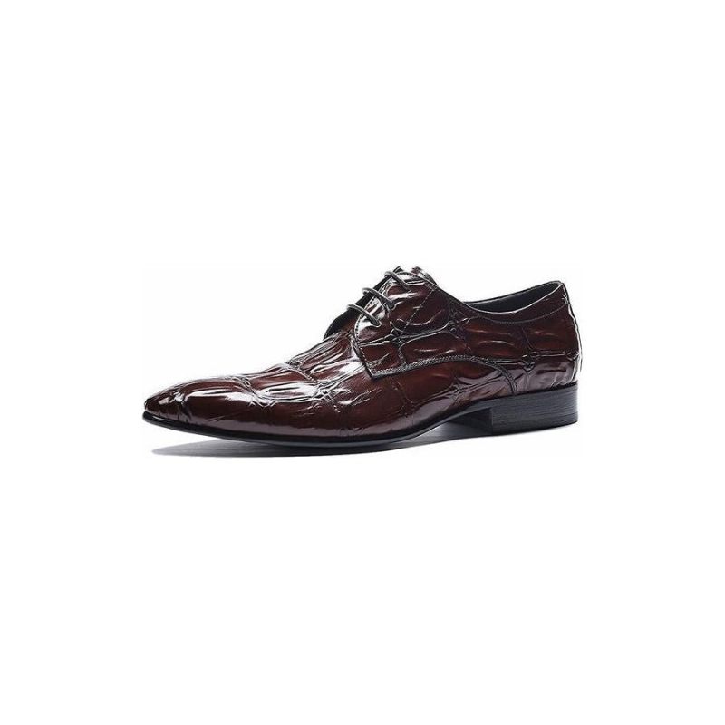 Sapatos Formais Masculinos Sociais Executivos Com Cordões Oxford - Vermelho