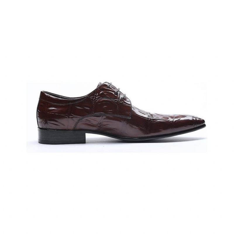 Sapatos Formais Masculinos Sociais Executivos Com Cordões Oxford - Vermelho