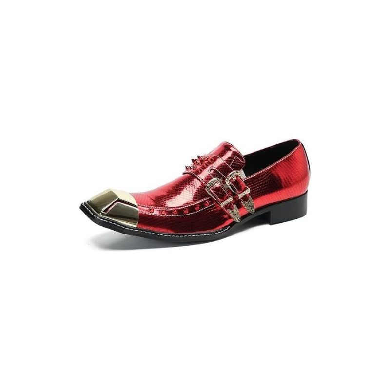 Sapatos Formais Masculinos Sociais Exóticos - Vermelho 1 