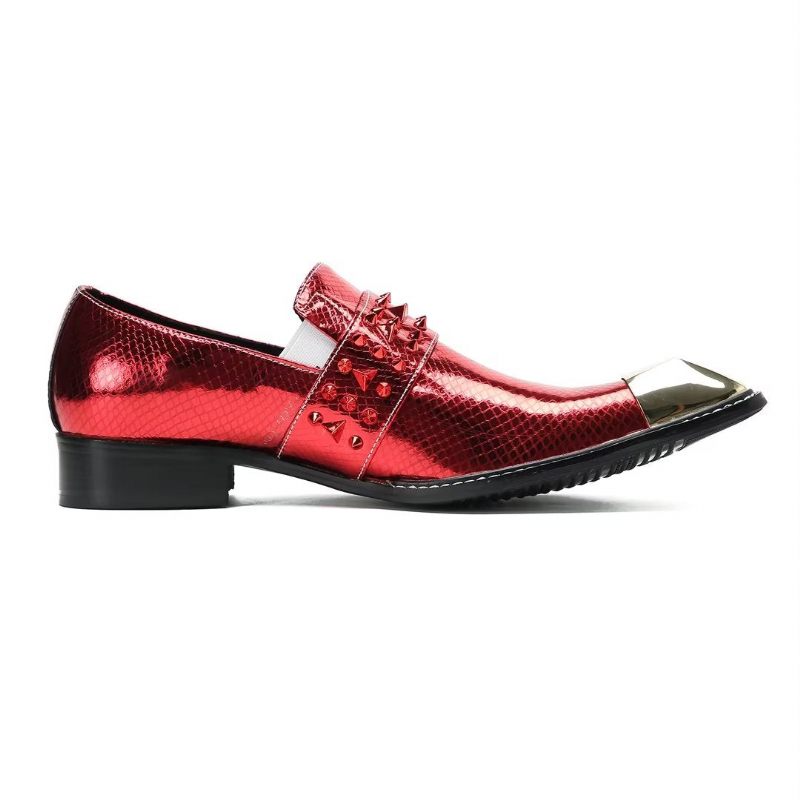 Sapatos Formais Masculinos Sociais Exóticos - Vermelho 1 