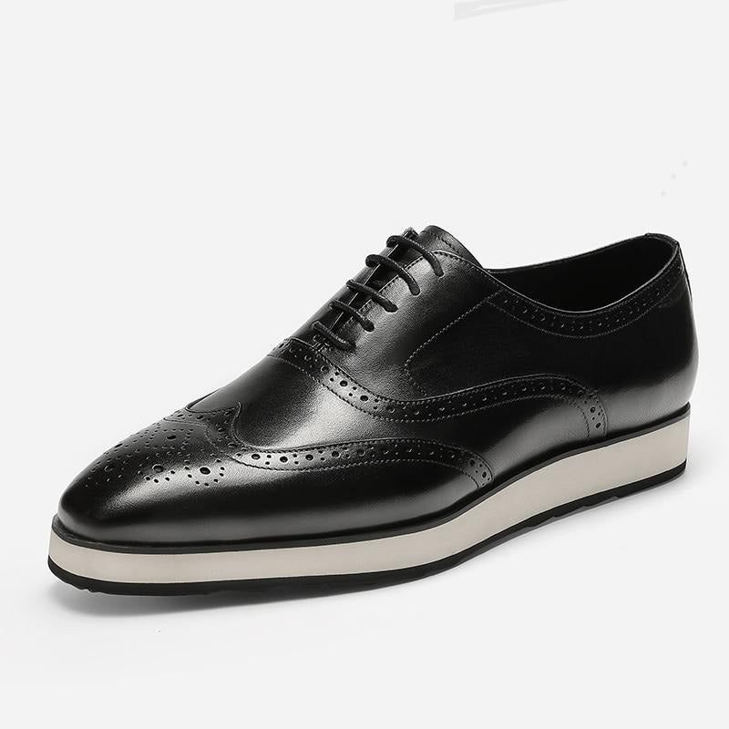 Sapatos Formais Masculinos Sociais Exóticos Com Cordões - Preto