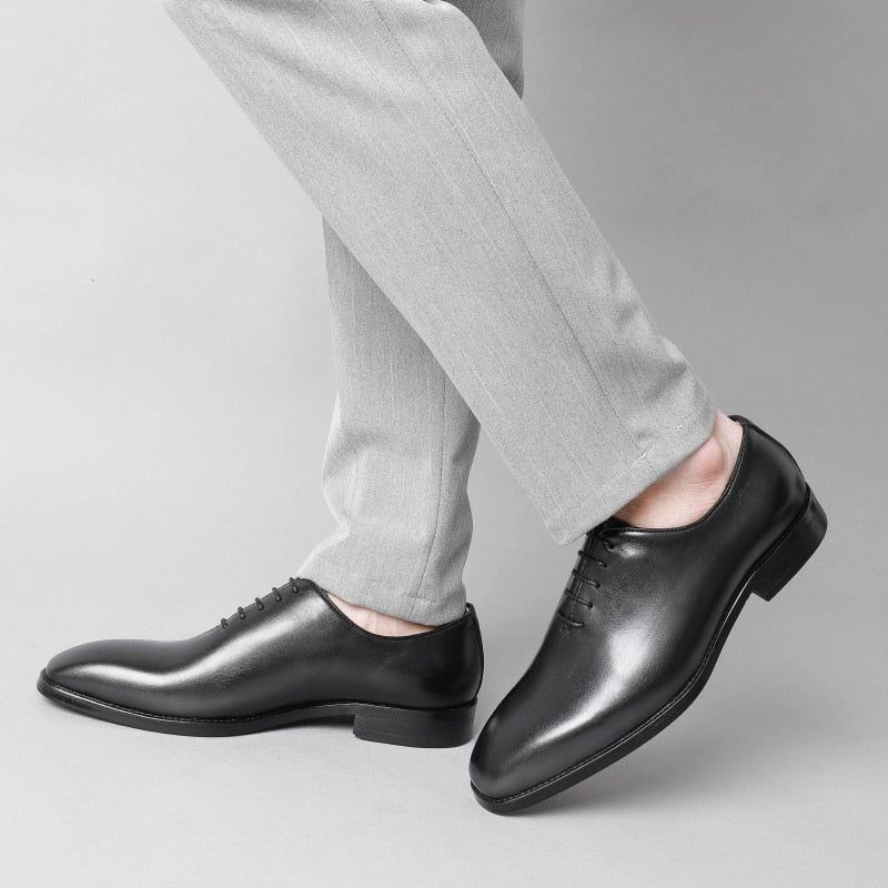 Sapatos Formais Masculinos Sociais Exóticos Com Cordões Oxford - Preto