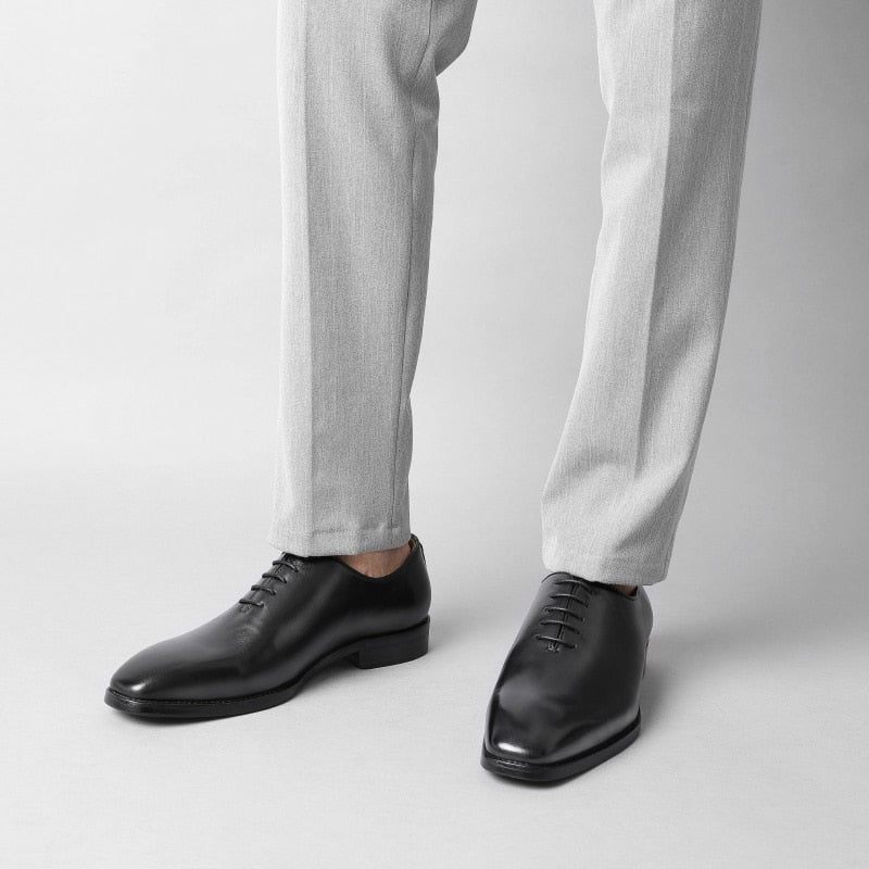 Sapatos Formais Masculinos Sociais Exóticos Com Cordões Oxford - Preto