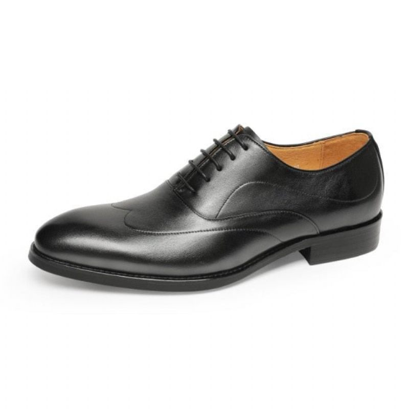 Sapatos Formais Masculinos Sociais Exóticos Com Cordões Oxford - Preto