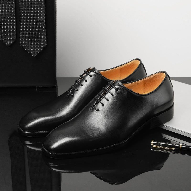 Sapatos Formais Masculinos Sociais Exóticos Com Cordões Oxford - Preto 1