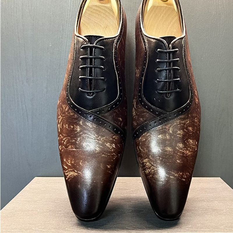 Sapatos Formais Masculinos Sociais Genuínos Bico Fino - Marrom