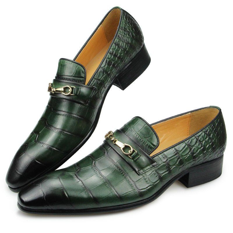 Sapatos Formais Masculinos Sociais Luxuosos - Verde