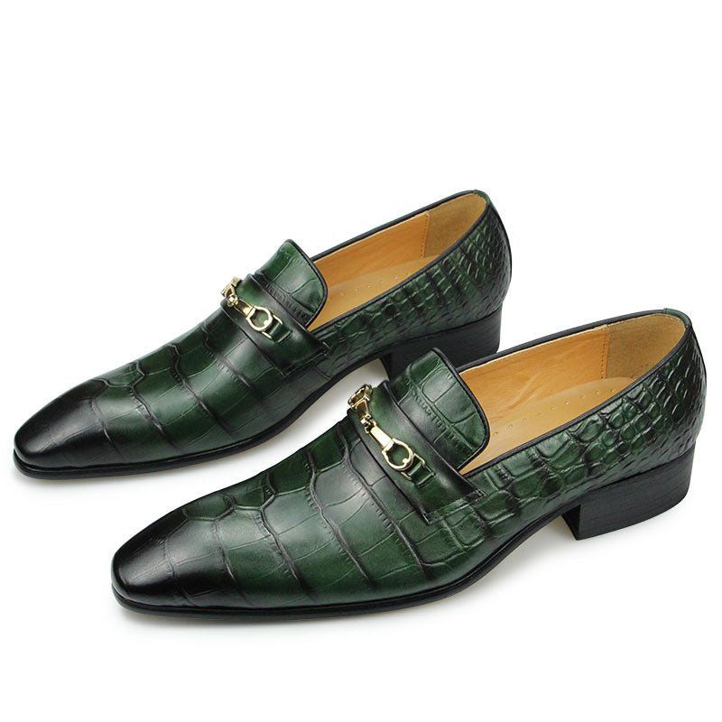 Sapatos Formais Masculinos Sociais Luxuosos - Verde