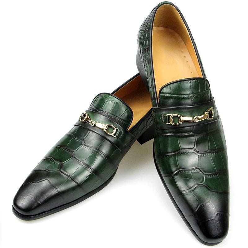 Sapatos Formais Masculinos Sociais Luxuosos - Verde