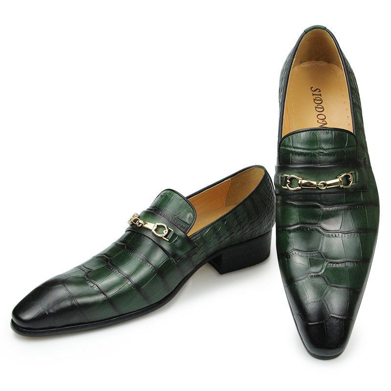 Sapatos Formais Masculinos Sociais Luxuosos - Verde