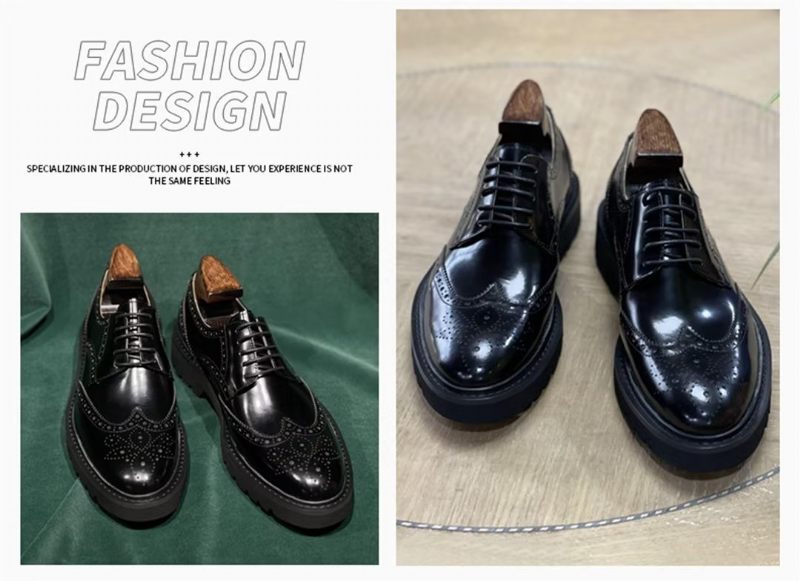 Sapatos Formais Masculinos Sociais Refinados Com Cadarços - Preto