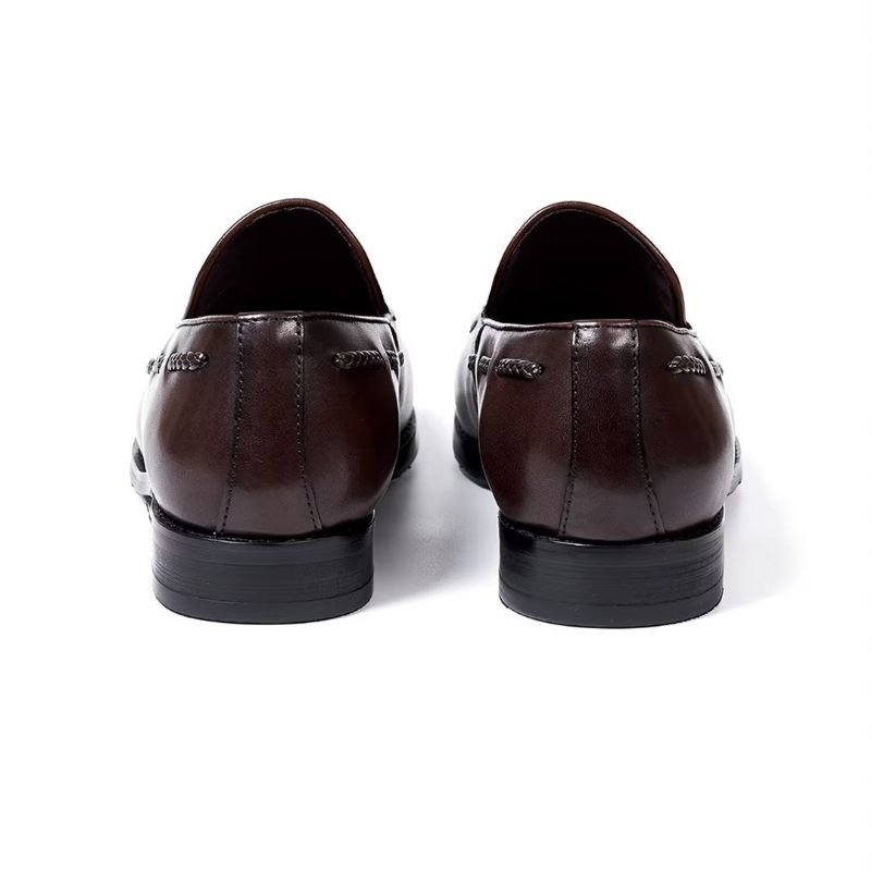 Sapatos Formais Masculinos Sofisticados Allure Leather Slip-ons - Marrom