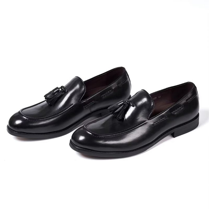 Sapatos Formais Masculinos Sofisticados Allure Leather Slip-ons - Preto