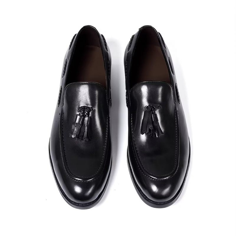 Sapatos Formais Masculinos Sofisticados Allure Leather Slip-ons - Preto