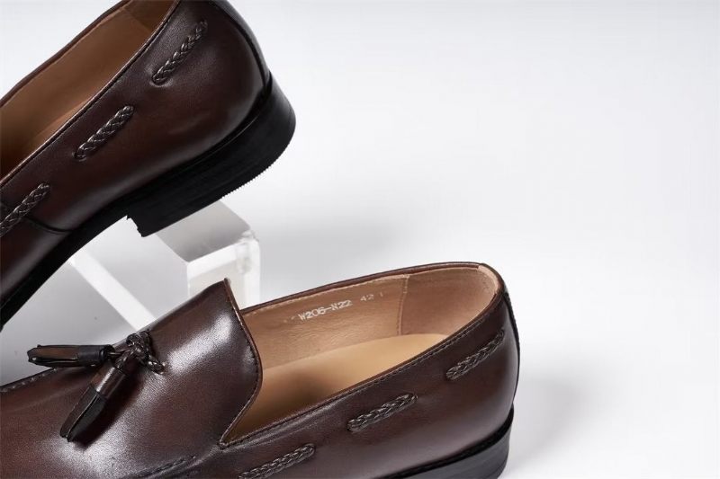 Sapatos Formais Masculinos Sofisticados Allure Leather Slip-ons - Marrom