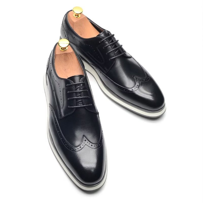 Sapatos Formais Masculinos Sofisticados Renda Elegância - Preto