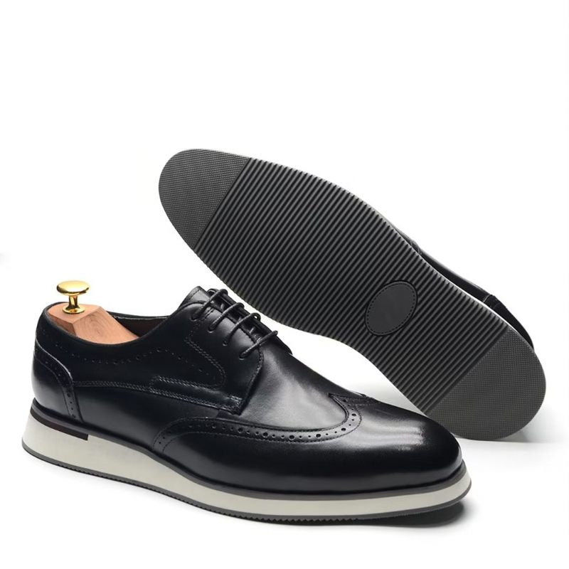 Sapatos Formais Masculinos Sofisticados Renda Elegância - Preto