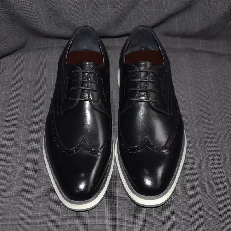 Sapatos Formais Masculinos Sofisticados Renda Elegância - Preto