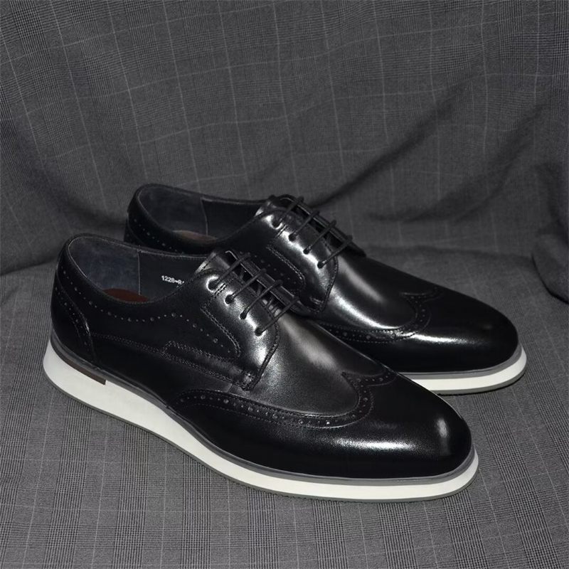 Sapatos Formais Masculinos Sofisticados Renda Elegância - Preto