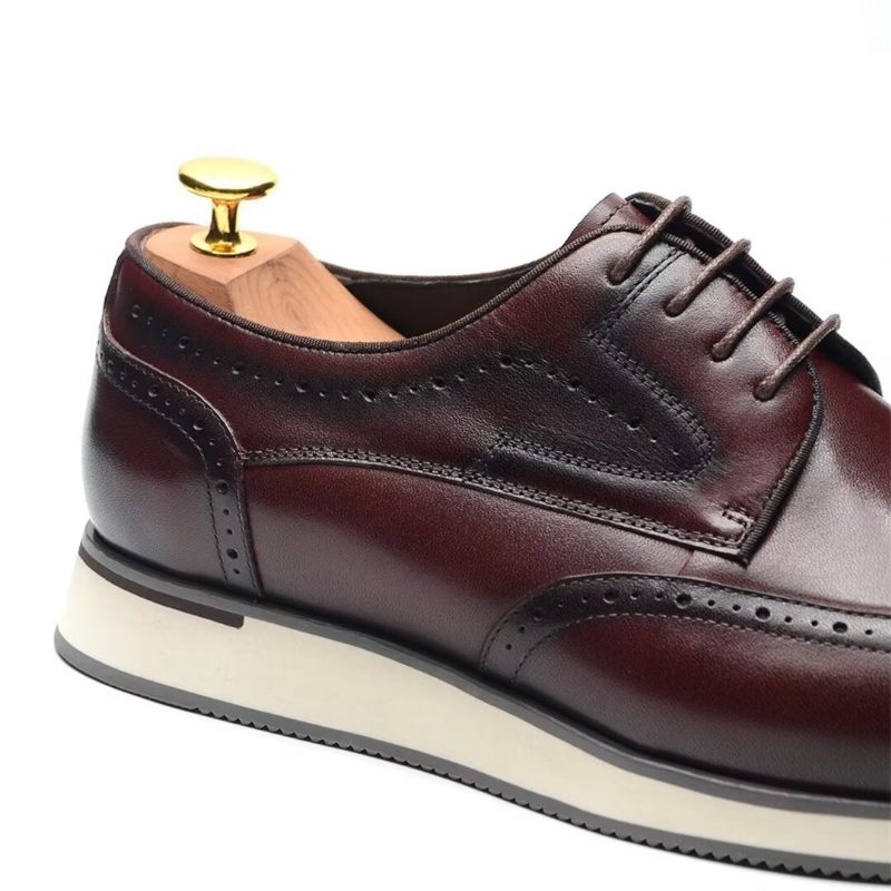 Sapatos Formais Masculinos Sofisticados Renda Elegância - Marrom