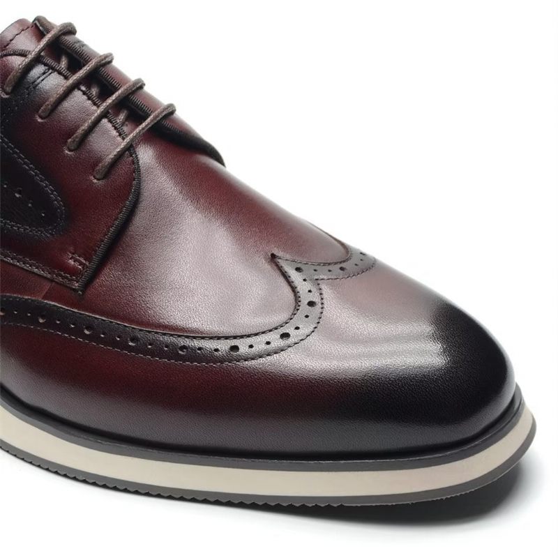 Sapatos Formais Masculinos Sofisticados Renda Elegância - Marrom