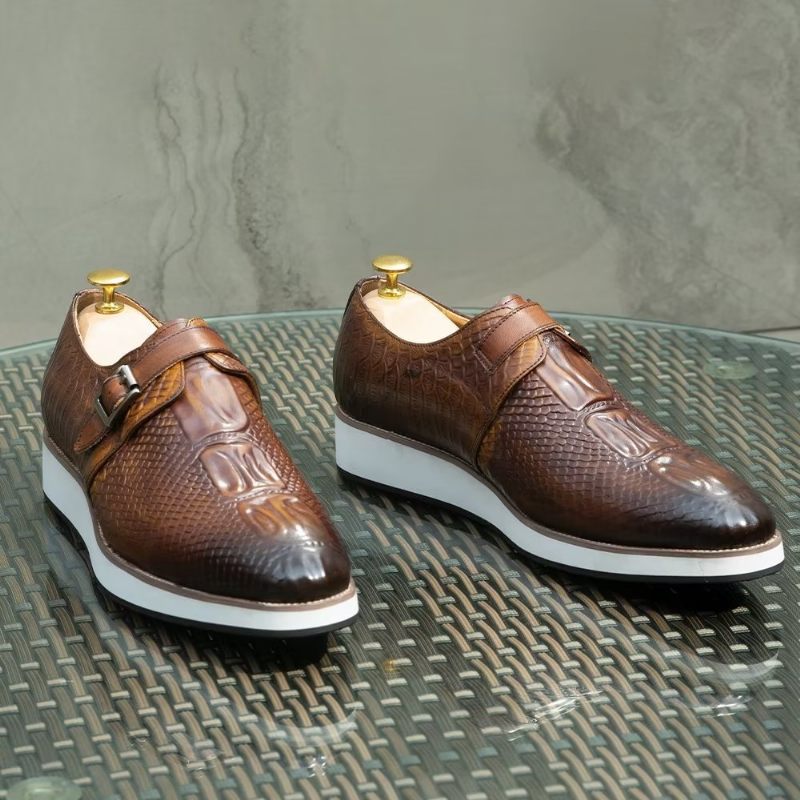 Sapatos Formais Masculinos Sofisticados Sociais Monkstrap - Café