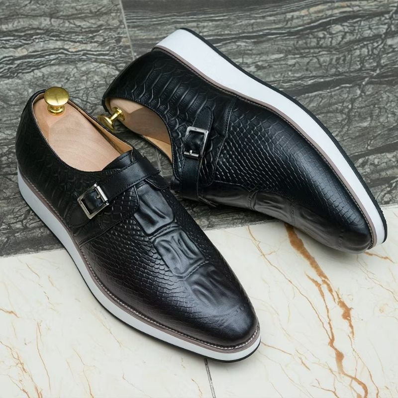 Sapatos Formais Masculinos Sofisticados Sociais Monkstrap - Preto