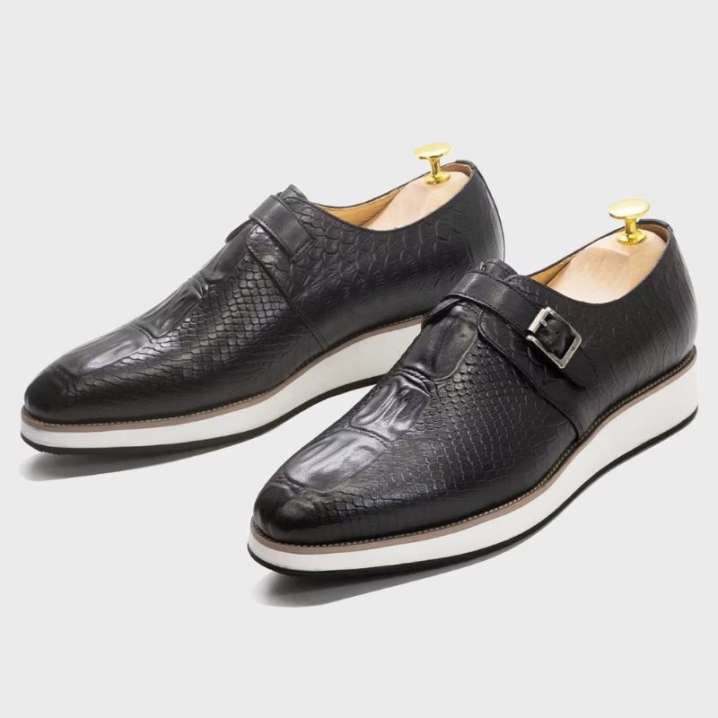 Sapatos Formais Masculinos Sofisticados Sociais Monkstrap - Preto