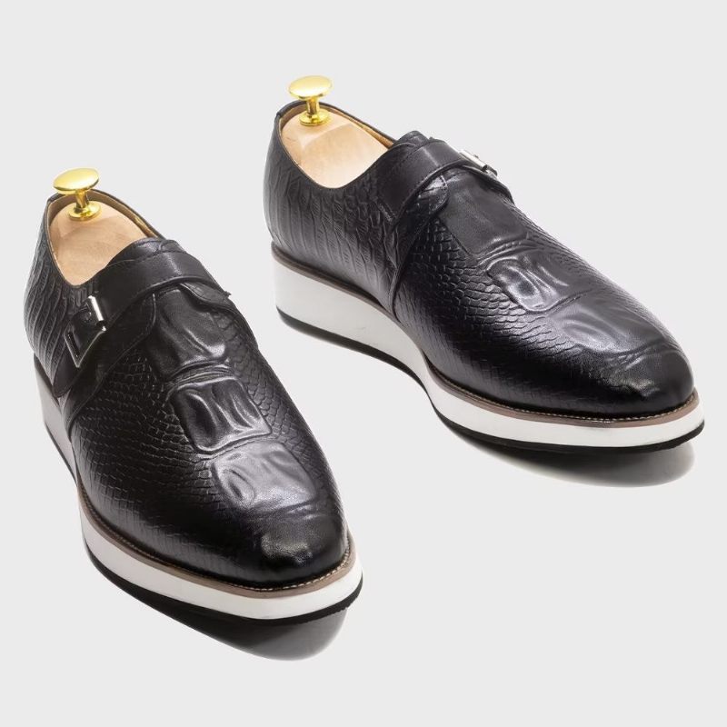 Sapatos Formais Masculinos Sofisticados Sociais Monkstrap - Preto