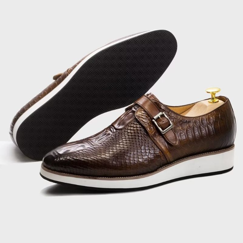 Sapatos Formais Masculinos Sofisticados Sociais Monkstrap - Café